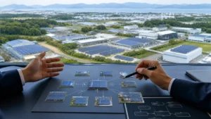 太陽光発電所 M&A 事例の82サイト分散型ポートフォリオとSPV持分参画を示す抽象図